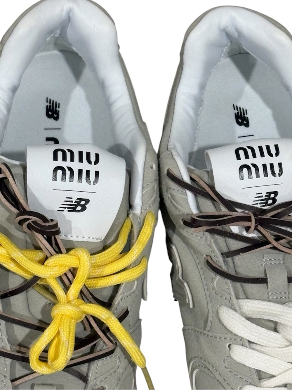 New Balance x Miu Miu 530 Low Top Lace-Up Suede Sneakers Gray Style 165 size 42 - Picture 4 of 9